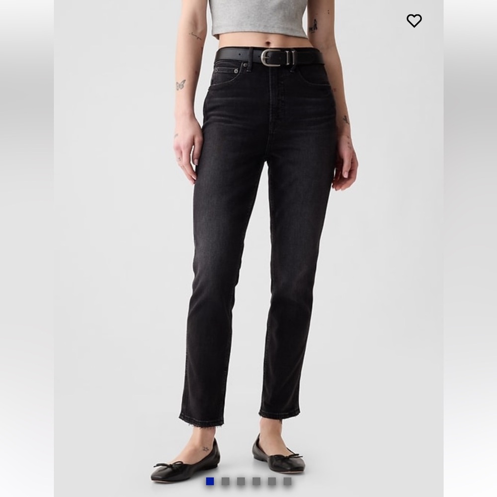 GAP High Rise Vintage Slim Jeans - Washed Black